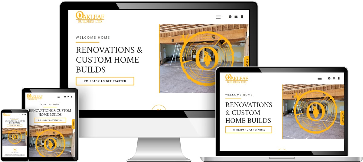 Oakleaf Builders Ltd website design sample