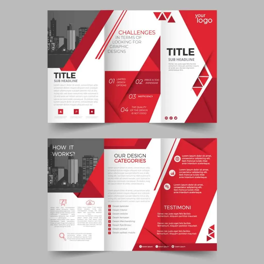 example of a printed brochure