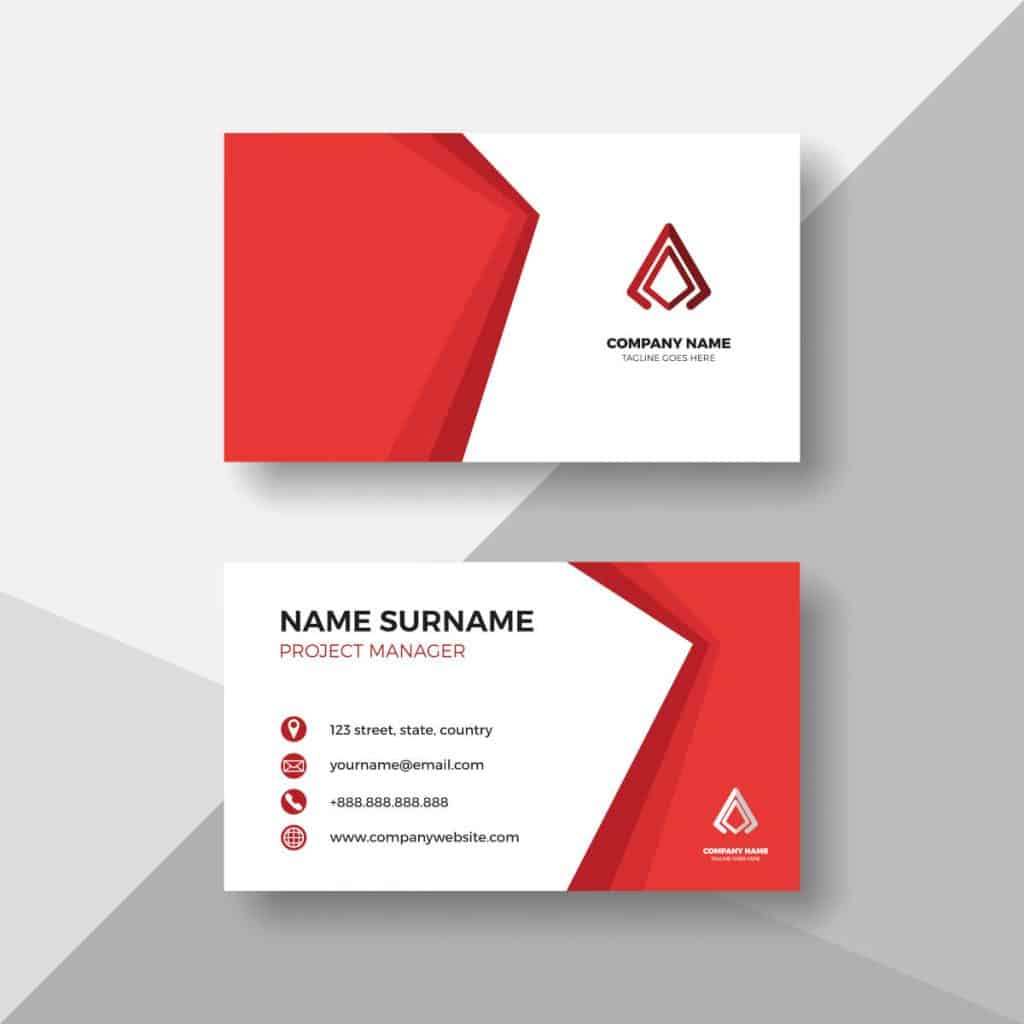 business card design and printing mockup